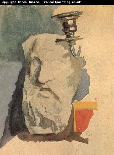 Mikhail Vrubel Still life with a Plaster mask and a sconce
